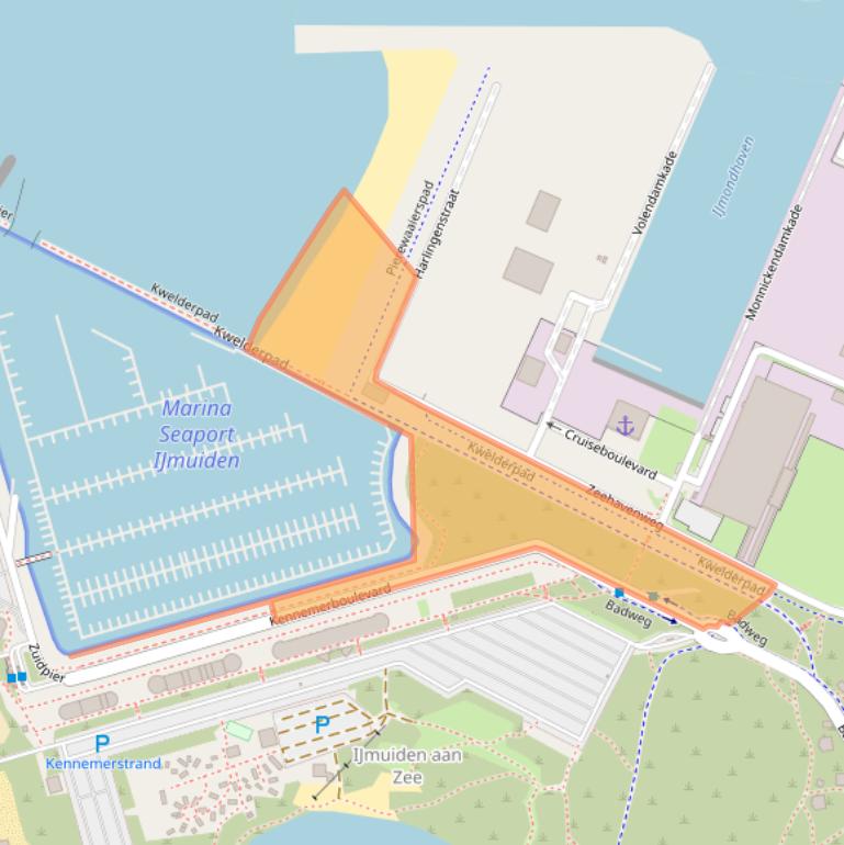 Kaart van postcodegebied 1976EA.