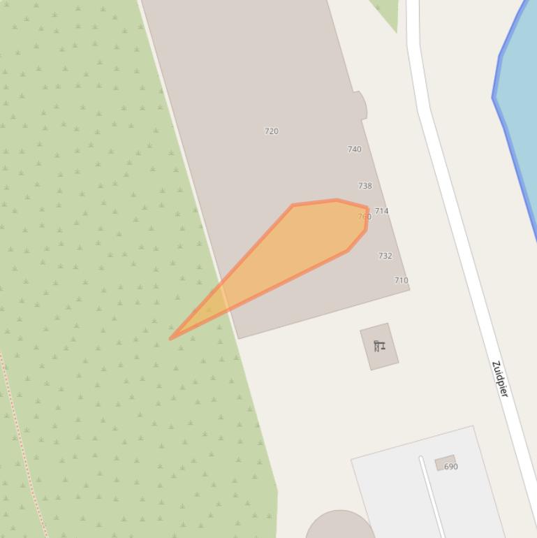 Kaart van postcodegebied 1976ET.