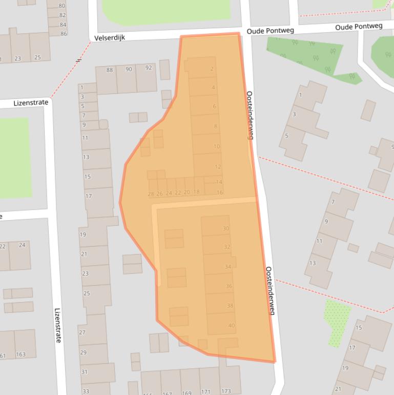 Kaart van postcodegebied 1981AP.