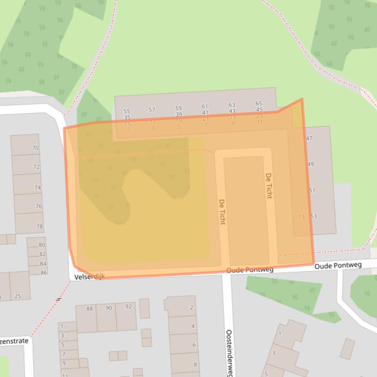 Kaart van postcodegebied 1981AR.