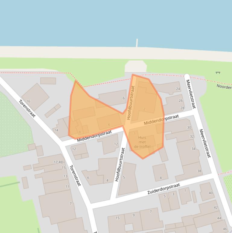 Kaart van postcodegebied 1981BD.