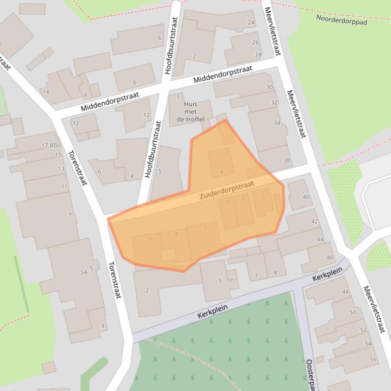 Kaart van postcodegebied 1981BG.