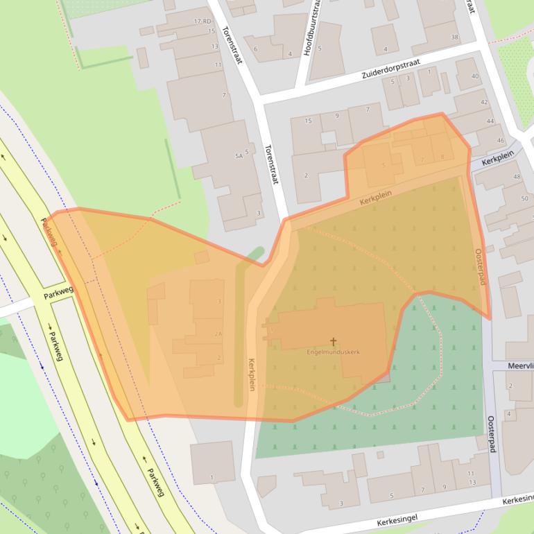 Kaart van postcodegebied 1981BH.