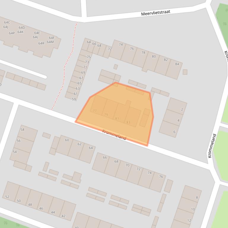 Kaart van postcodegebied 1981BS.
