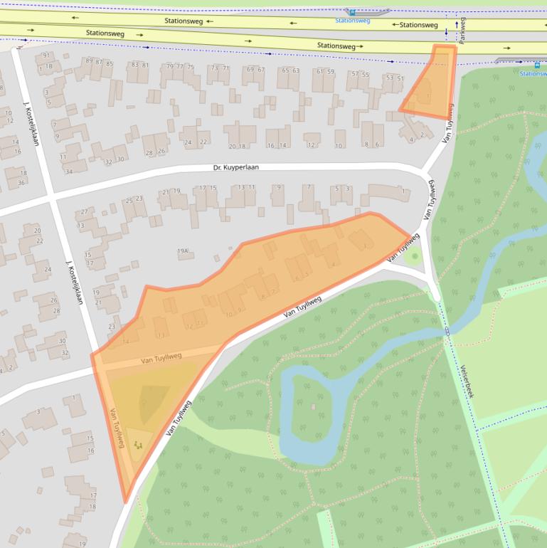 Kaart van postcodegebied 1981CK.