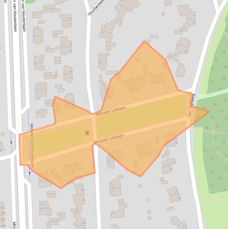 Kaart van postcodegebied 1981CN.