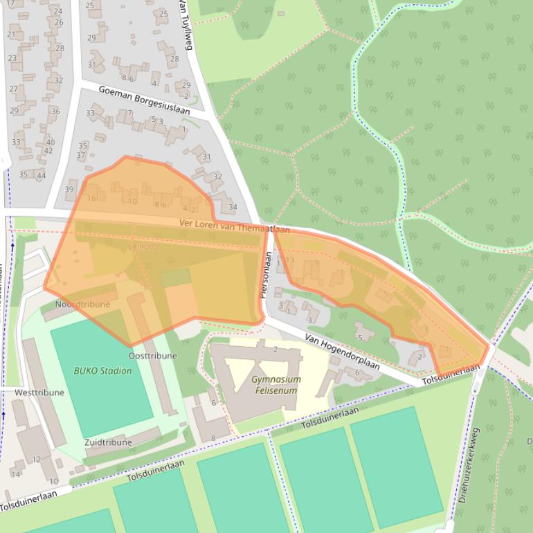 Kaart van postcodegebied 1981EC.