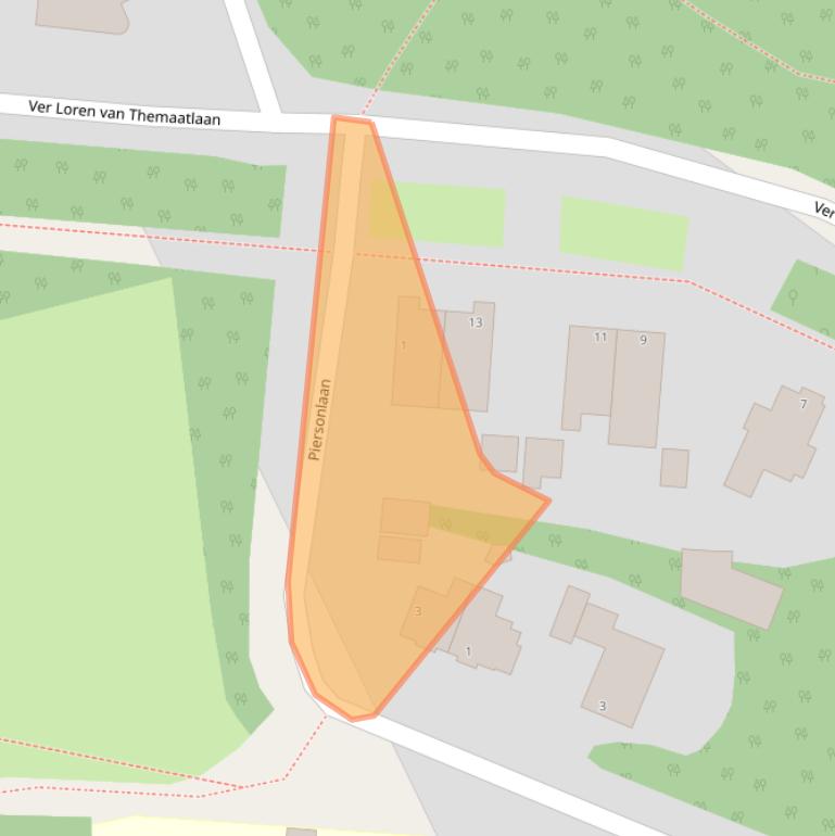 Kaart van postcodegebied 1981ED.