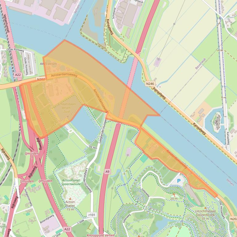 Kaart van postcodegebied 1981LE.