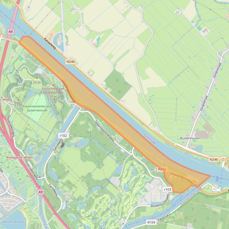 Kaart van postcodegebied 1981LH.