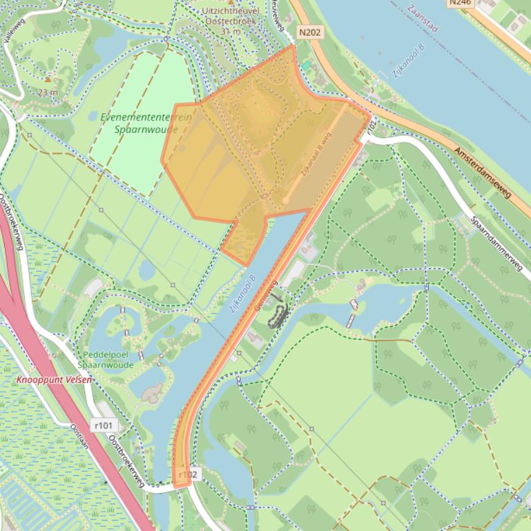 Kaart van postcodegebied 1981LP.