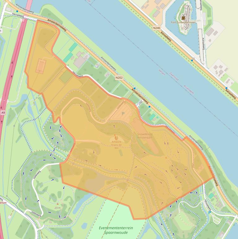 Kaart van postcodegebied 1981LV.