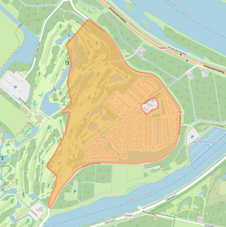 Kaart van postcodegebied 1981LX.