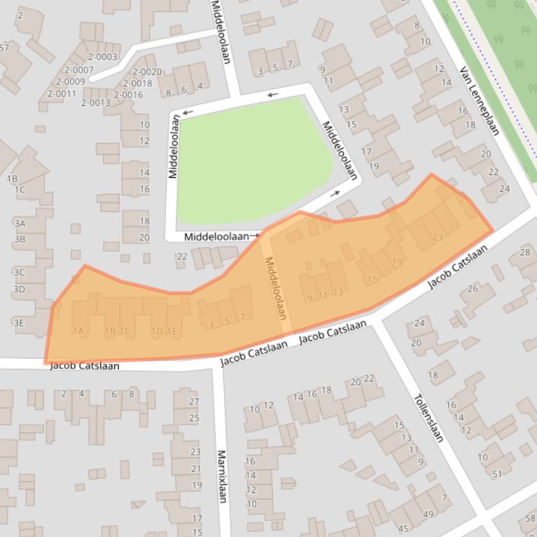 Kaart van postcodegebied 1985AD.