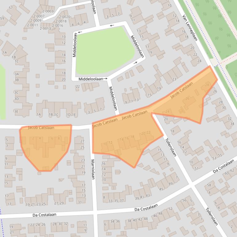 Kaart van postcodegebied 1985AE.
