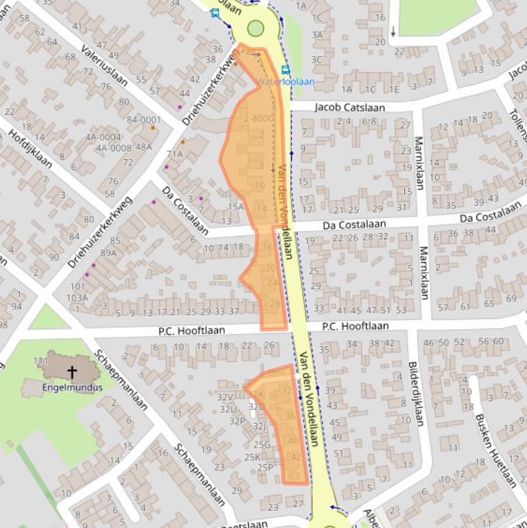 Kaart van postcodegebied 1985BC.