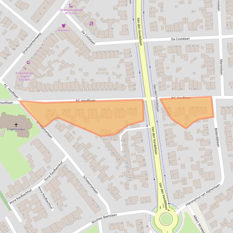 Kaart van postcodegebied 1985BJ.