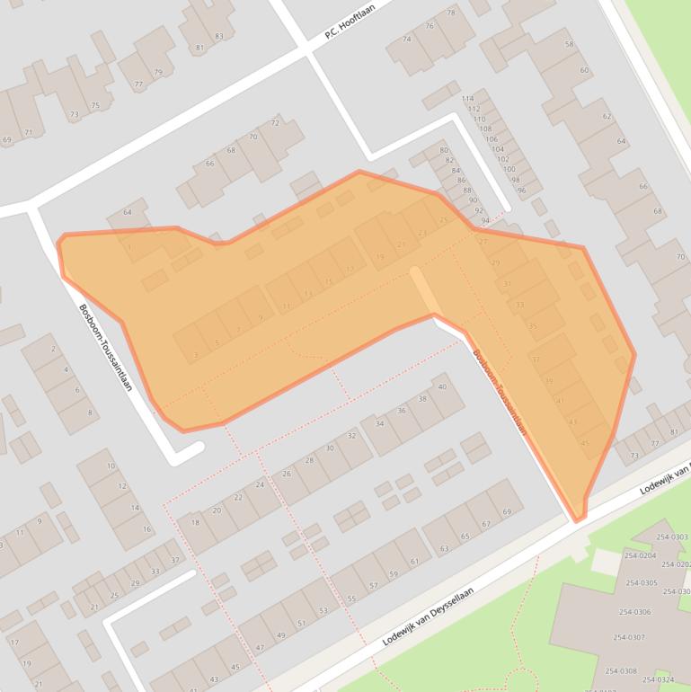 Kaart van postcodegebied 1985CC.
