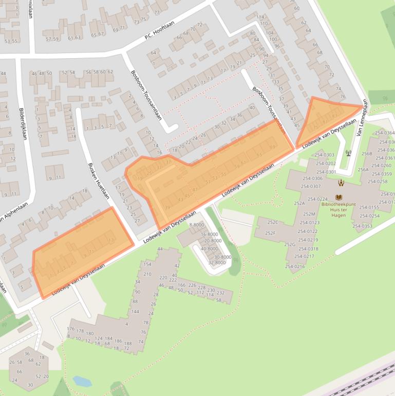 Kaart van postcodegebied 1985CH.