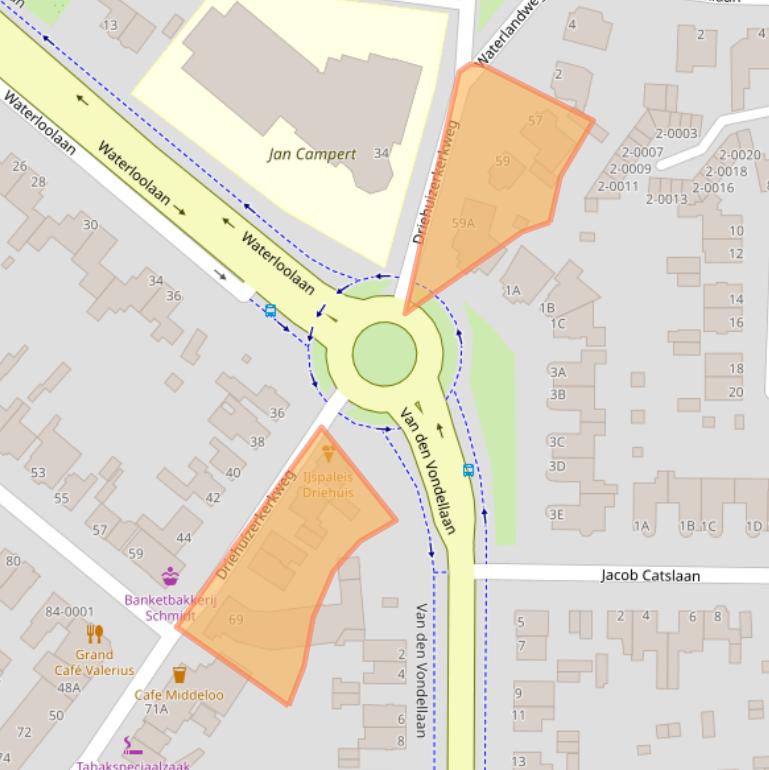 Kaart van postcodegebied 1985EK.