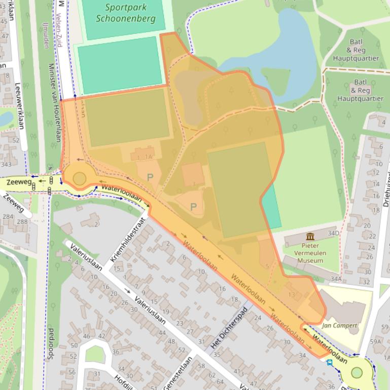 Kaart van postcodegebied 1985EP.