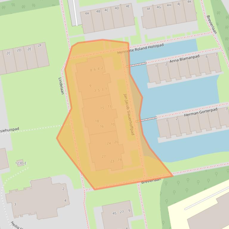 Kaart van postcodegebied 1985GM.
