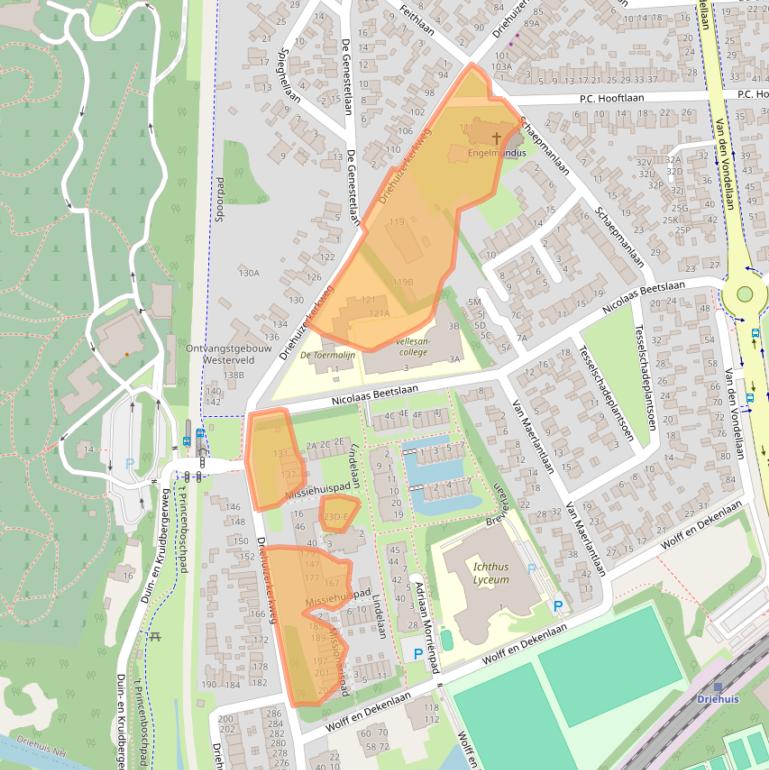 Kaart van postcodegebied 1985HB.