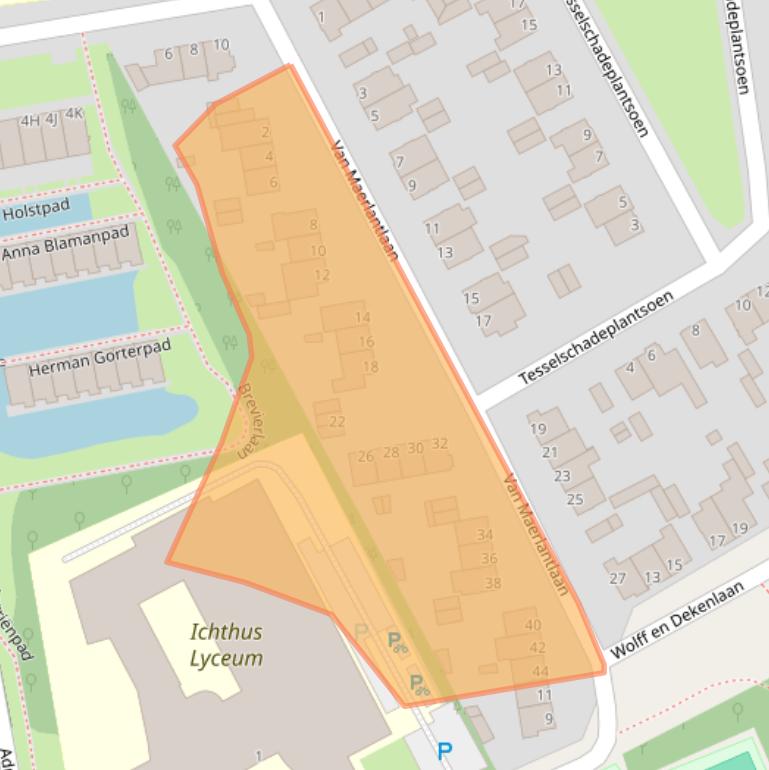 Kaart van postcodegebied 1985HL.