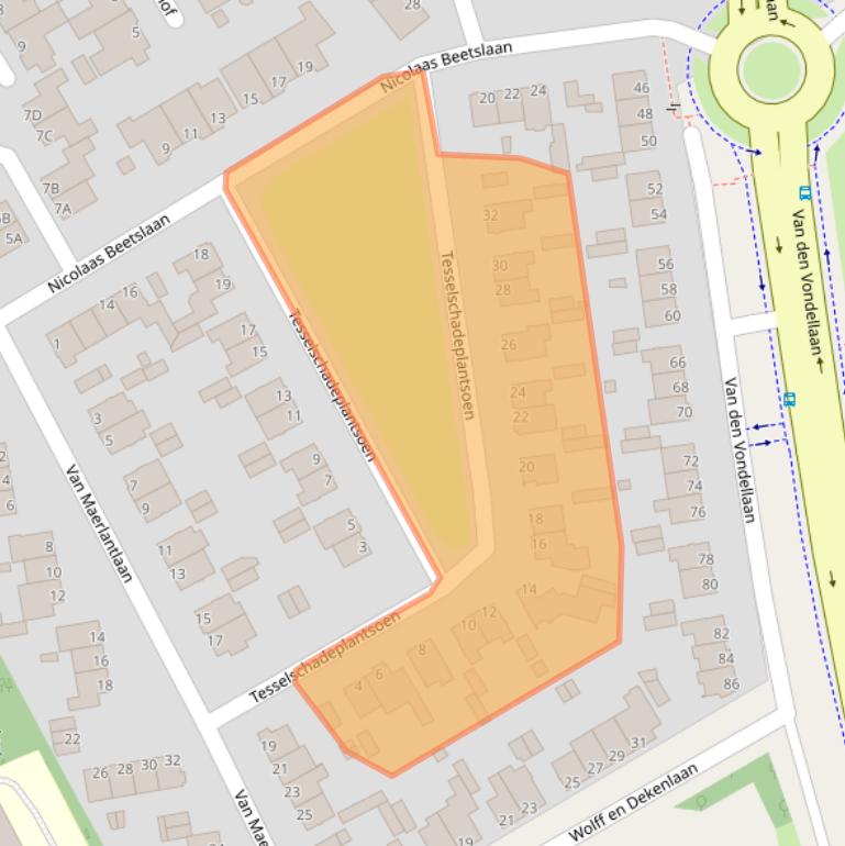 Kaart van postcodegebied 1985HN.