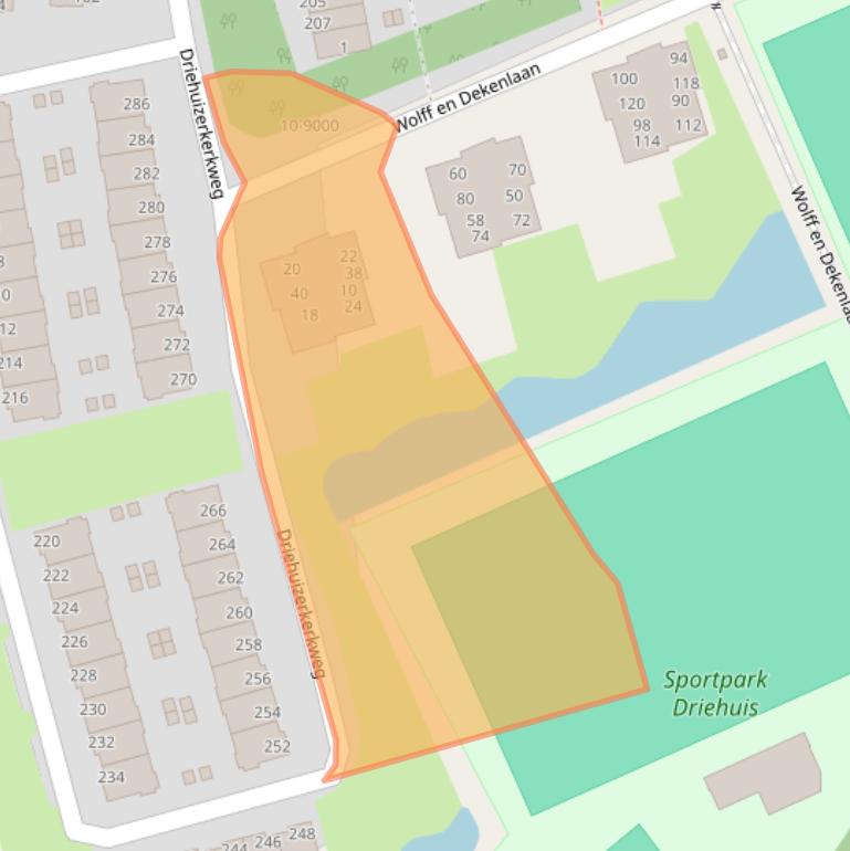 Kaart van postcodegebied 1985HR.