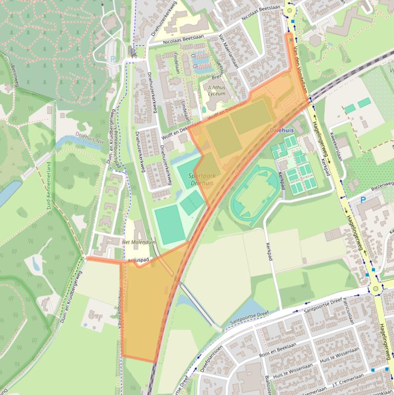 Kaart van postcodegebied 1985HT.