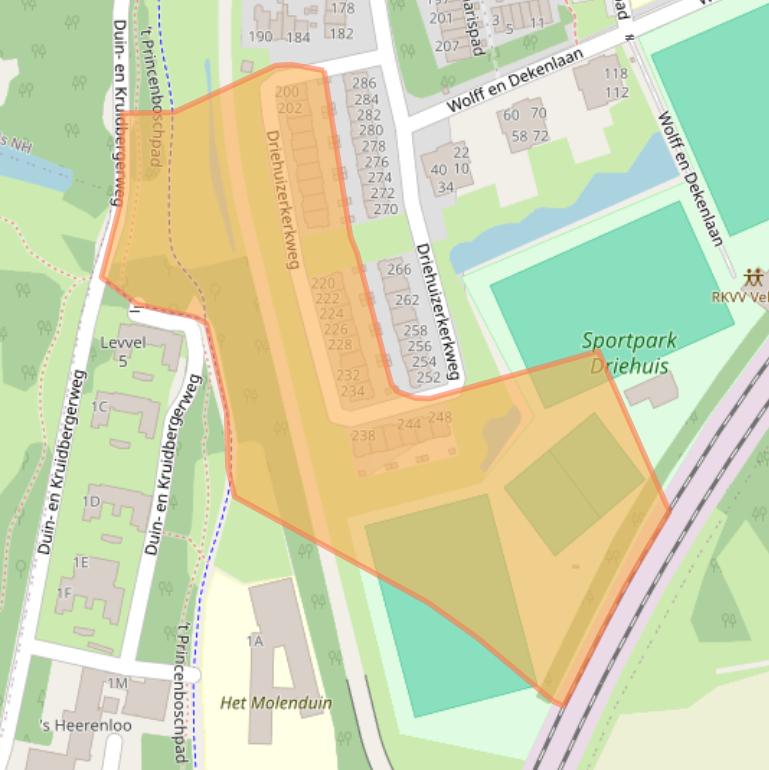 Kaart van postcodegebied 1985HV.