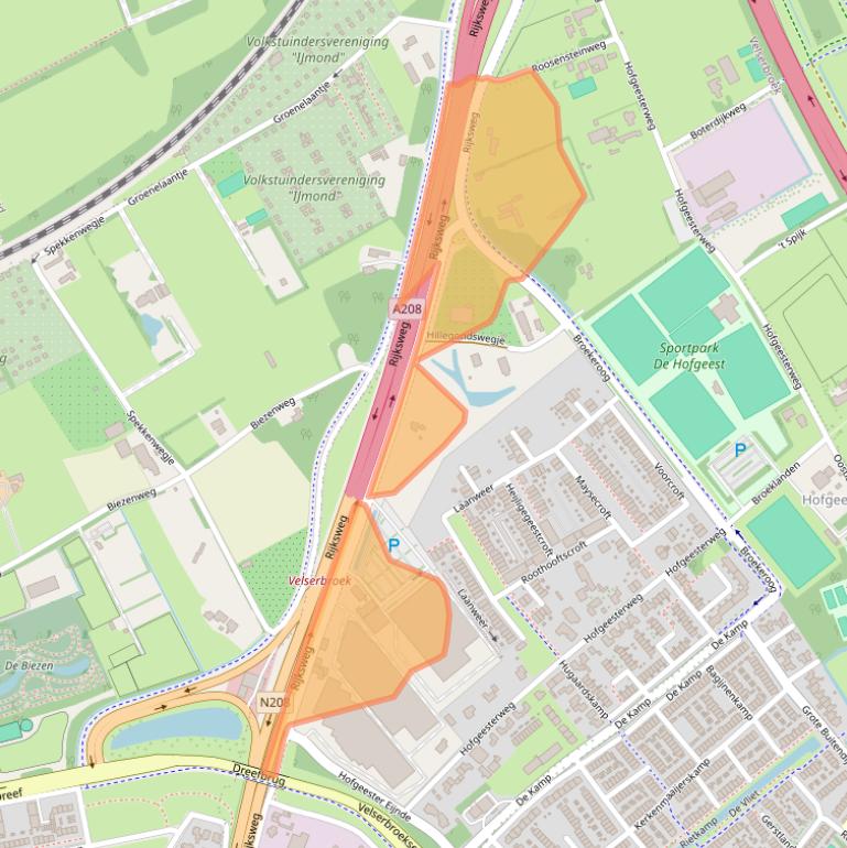 Kaart van postcodegebied 1991AA.