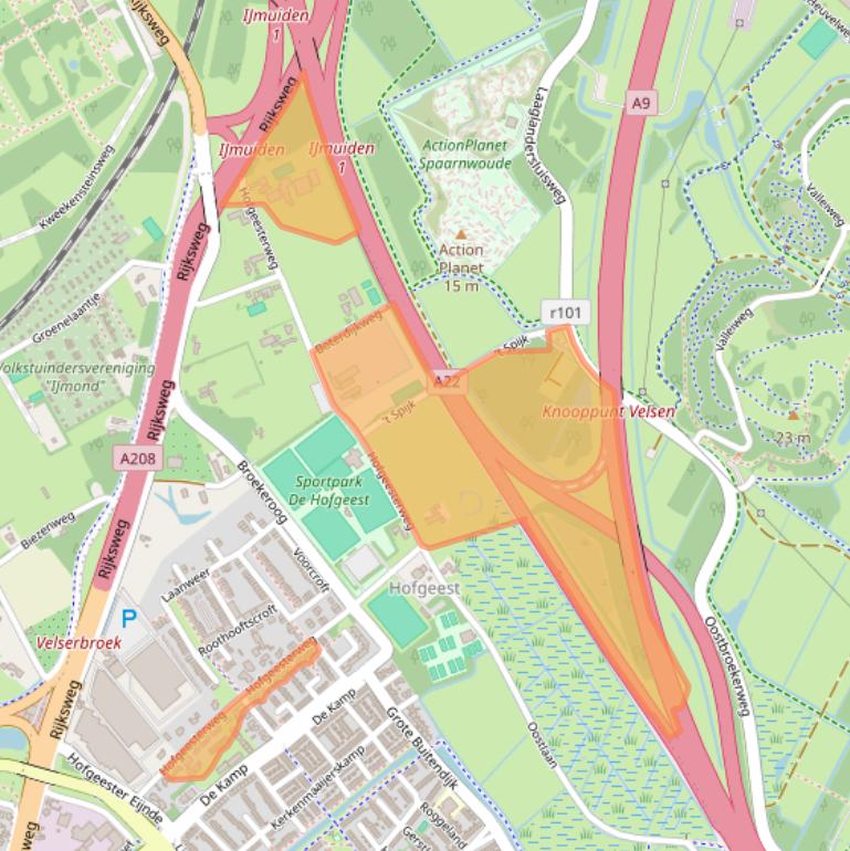 Kaart van postcodegebied 1991AC.