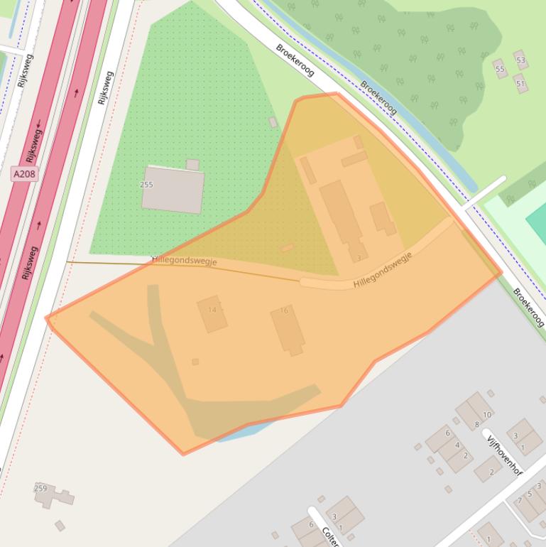 Kaart van postcodegebied 1991AE.