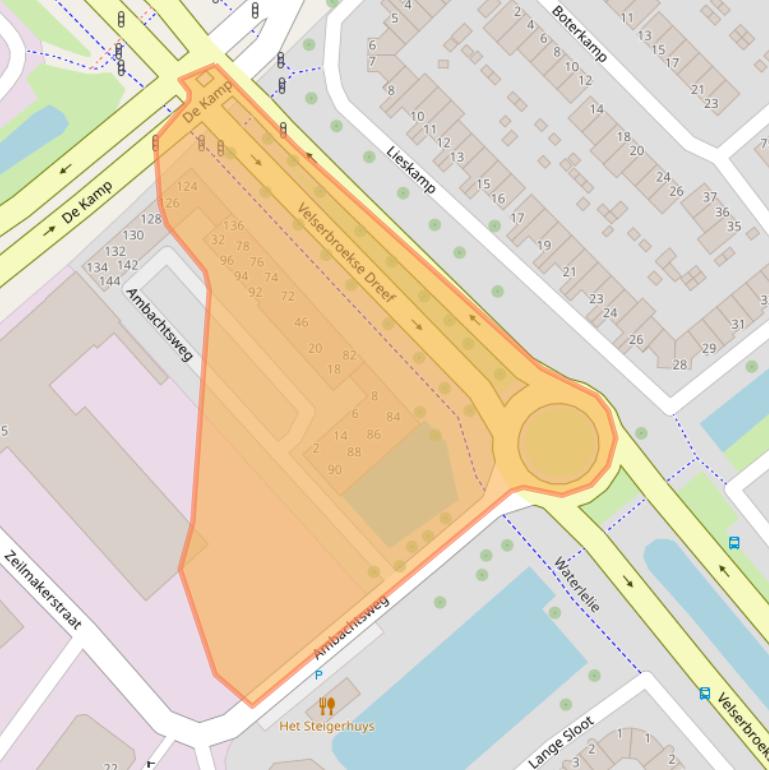 Kaart van postcodegebied 1991AM.