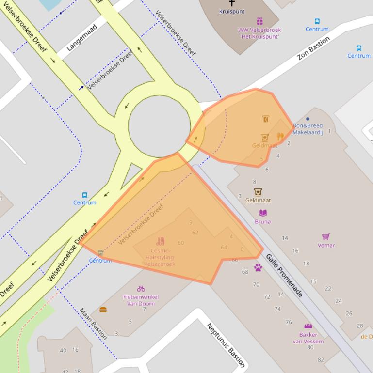 Kaart van postcodegebied 1991AN.