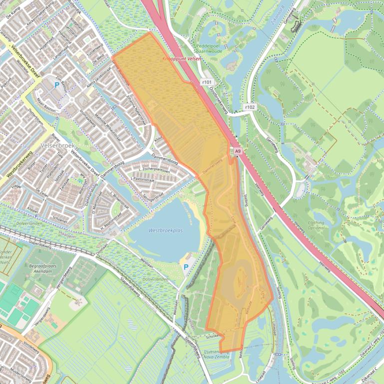 Kaart van postcodegebied 1991AT.