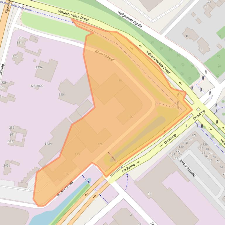 Kaart van postcodegebied 1991AZ.