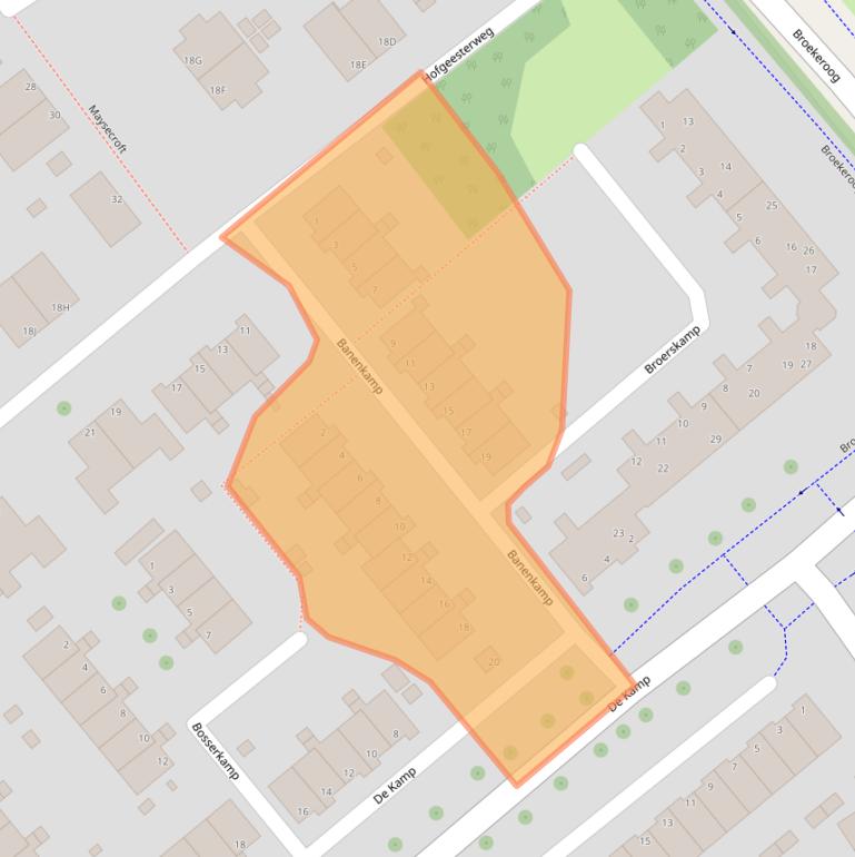 Kaart van postcodegebied 1991BD.