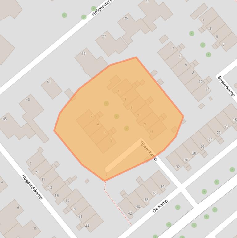 Kaart van postcodegebied 1991BG.