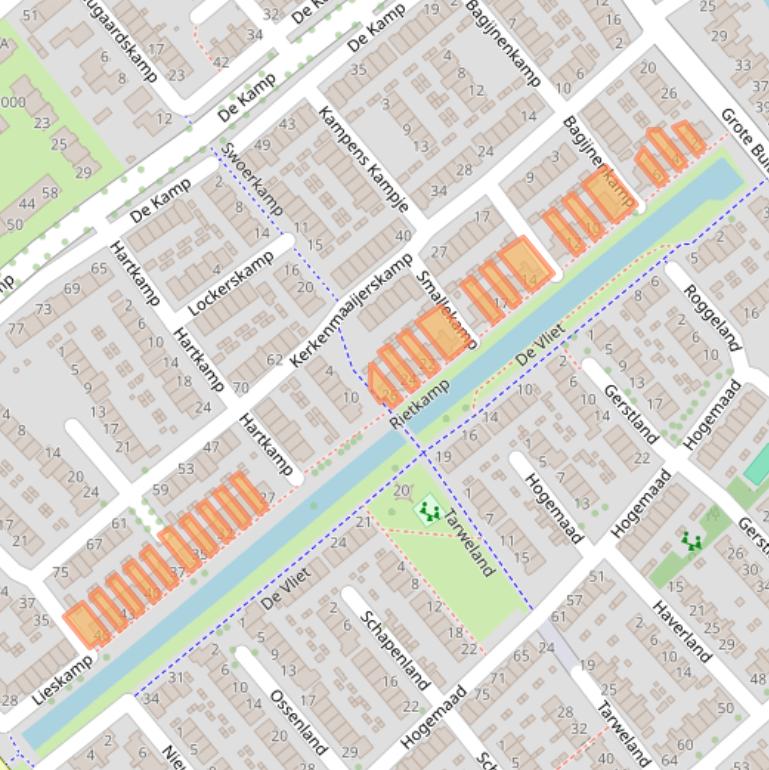 Kaart van postcodegebied 1991BN.