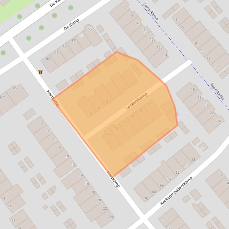 Kaart van postcodegebied 1991BT.