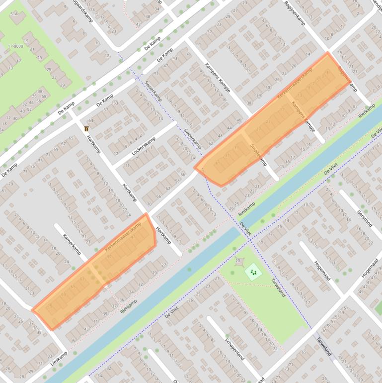 Kaart van postcodegebied 1991BV.