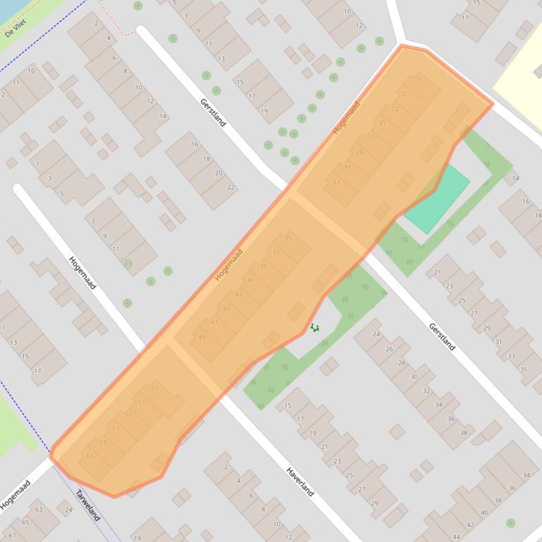 Kaart van postcodegebied 1991CH.