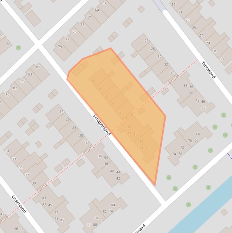 Kaart van postcodegebied 1991CT.