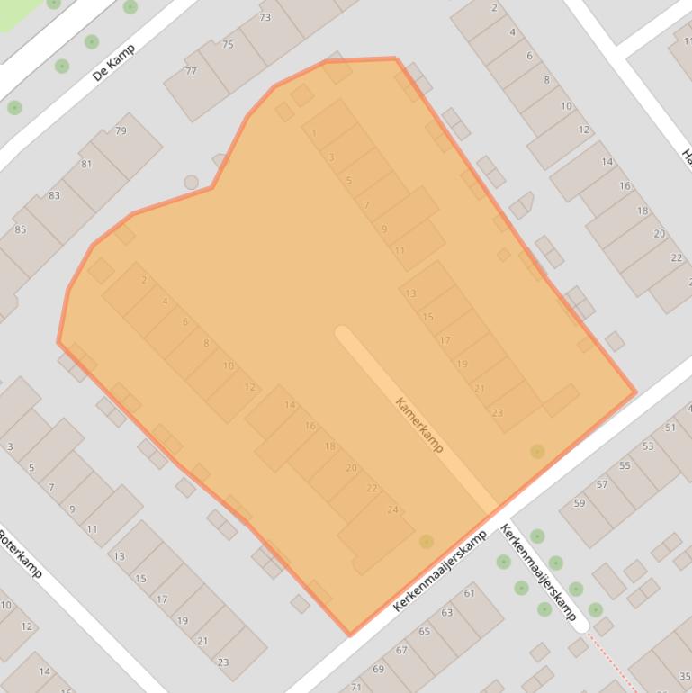Kaart van postcodegebied 1991DA.