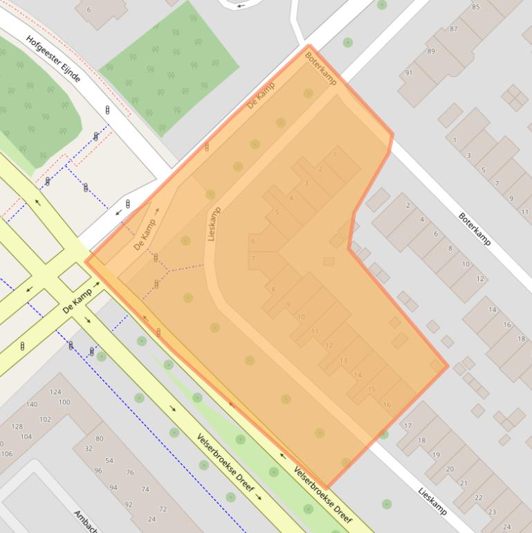 Kaart van postcodegebied 1991DC.