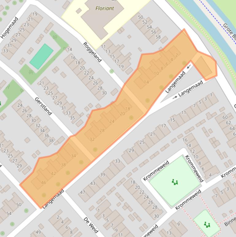 Kaart van postcodegebied 1991EG.