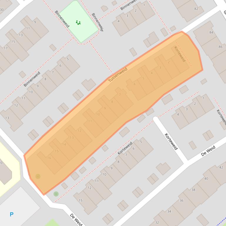 Kaart van postcodegebied 1991EP.